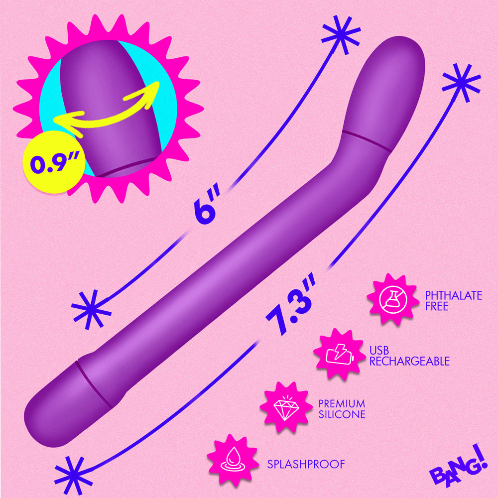 BANG! Slim G-Spot Vibrator – Purple Silicone