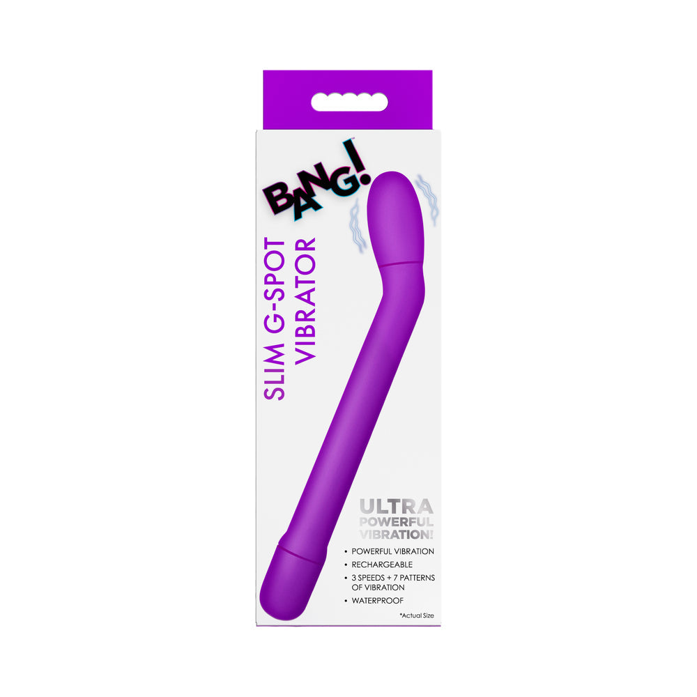 BANG! Slim G-Spot Vibrator – Purple Silicone