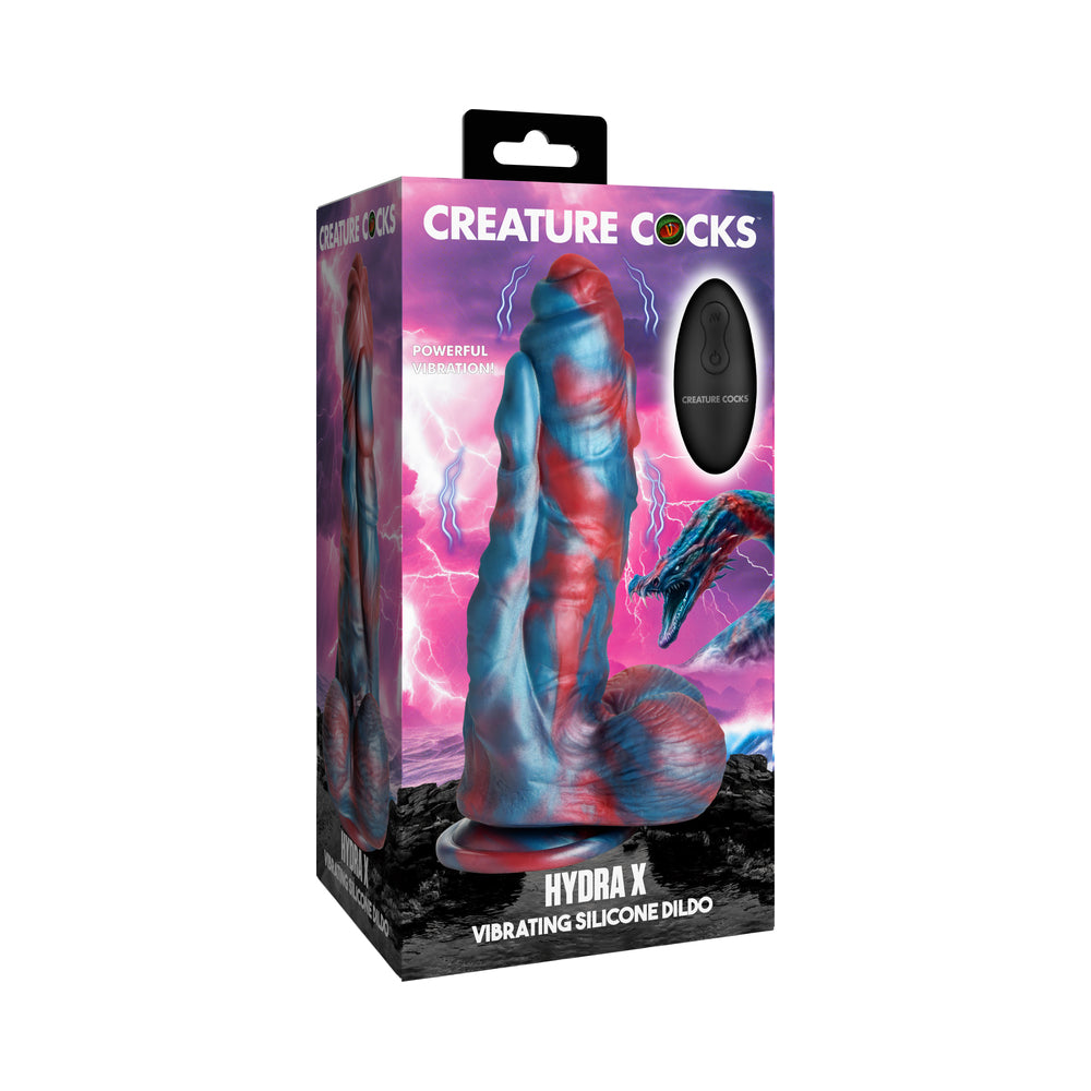 Creature Cocks Hydra X Vibrating Silicone Dildo – Multi-Color