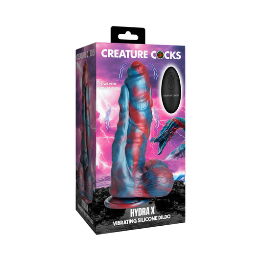 Creature Cocks Hydra X Vibrating Silicone Dildo – Multi-Color