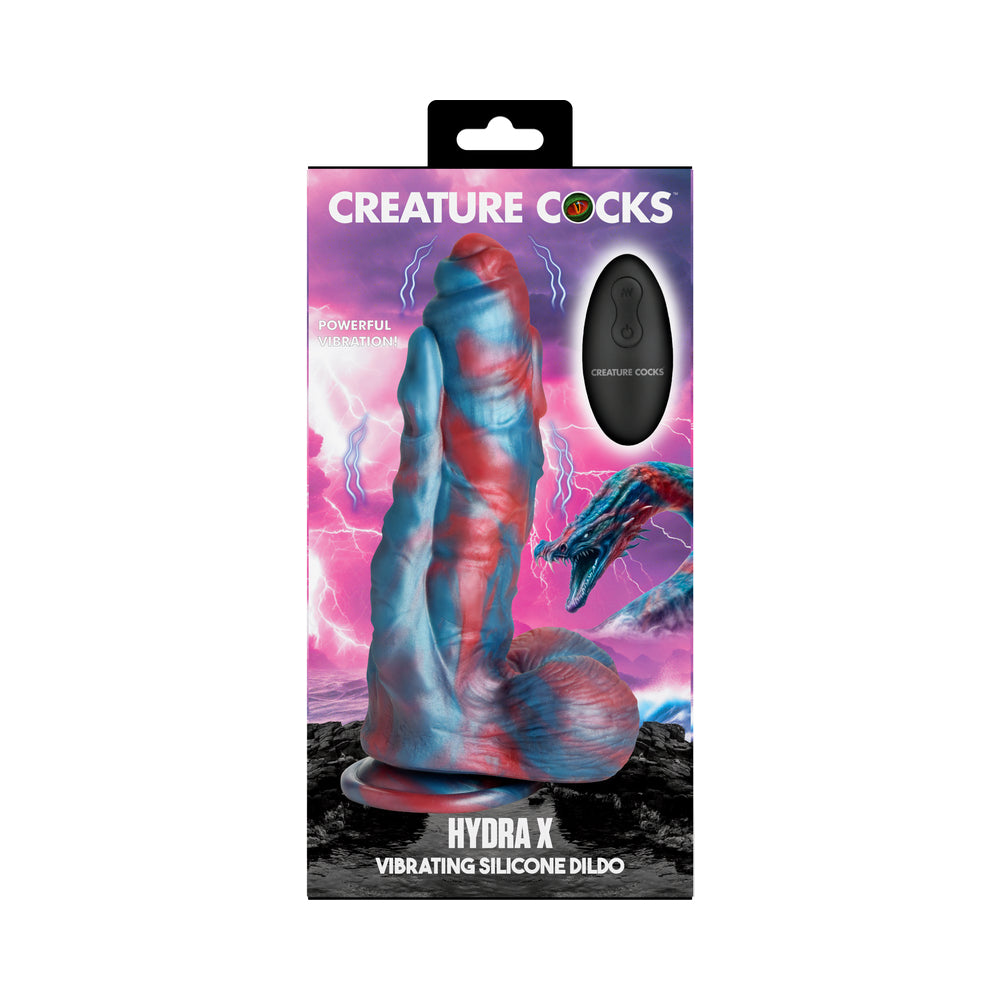 Creature Cocks Hydra X Vibrating Silicone Dildo – Multi-Color