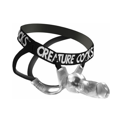Creature Cocks Snow Wolf Hollow Strap-On with Harness – Clear