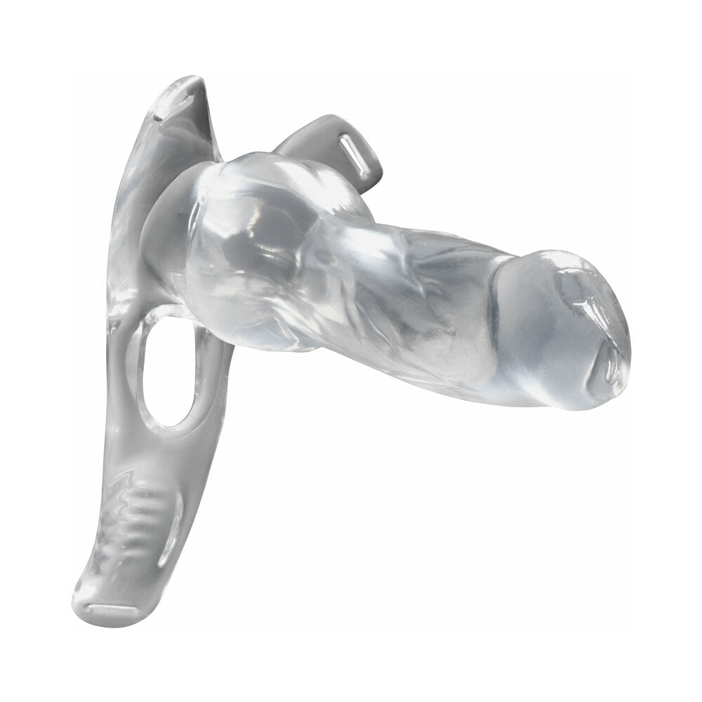 Creature Cocks Snow Wolf Hollow Strap-On with Harness – Clear