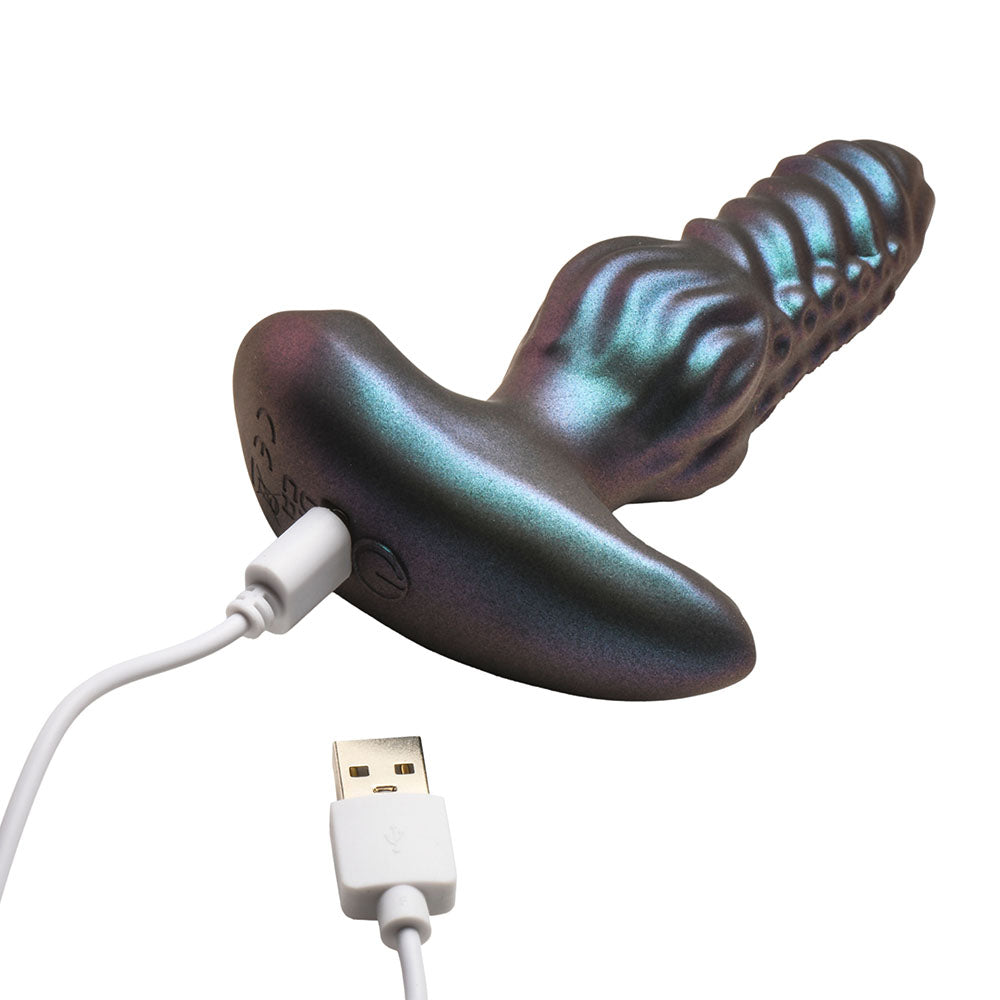 Creature Cocks Octo-Squirm Vibrating & Squirming Silicone Anal Plug - Teal