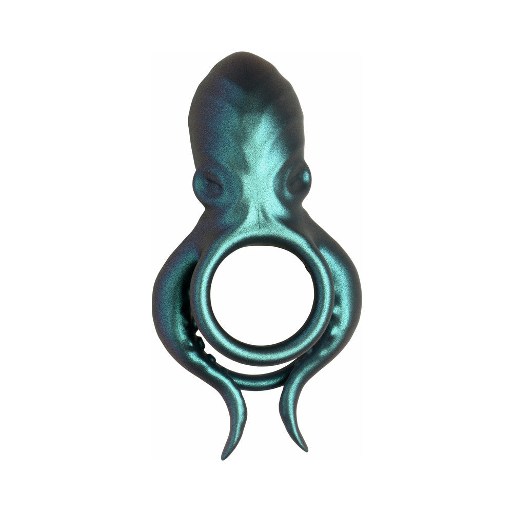 Creature Cocks Octo-Grip Vibrating Silicone Cock Ring – Teal