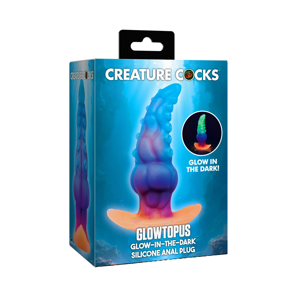 Creature Cocks Glowtopus Glow-in-the-Dark Silicone Anal Plug – Multi-Color