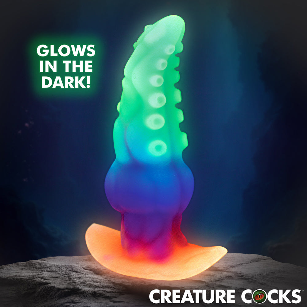 Creature Cocks Glowtopus Glow-in-the-Dark Silicone Anal Plug – Multi-Color