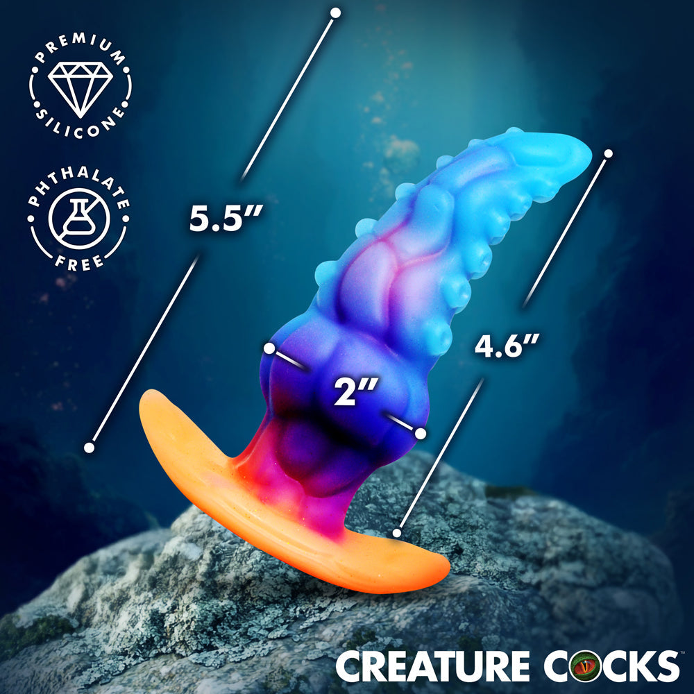 Creature Cocks Glowtopus Glow-in-the-Dark Silicone Anal Plug – Multi-Color