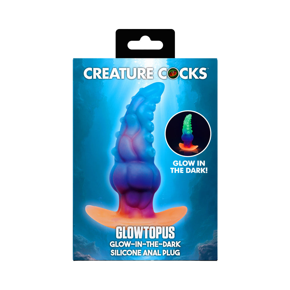 Creature Cocks Glowtopus Glow-in-the-Dark Silicone Anal Plug – Multi-Color