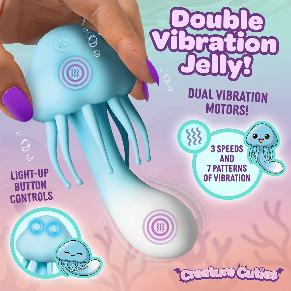 Creature Cuties Jellyfish Silicone Vibrator – Blue