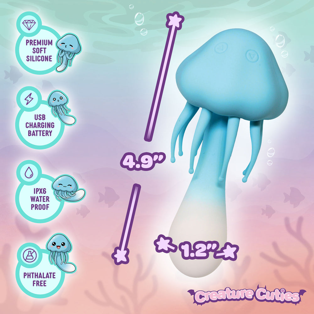 Creature Cuties Jellyfish Silicone Vibrator – Blue