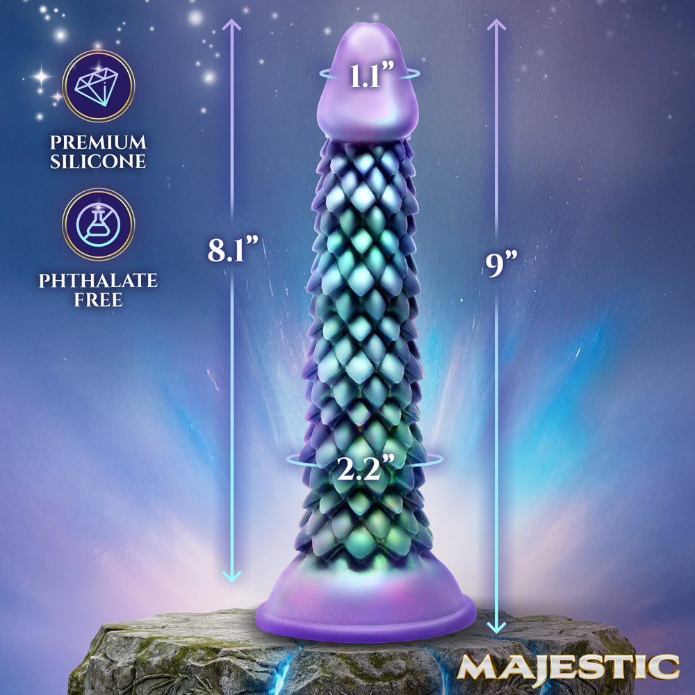 Majestic Eryndor Dragon Silicone Dildo – Teal/Purple