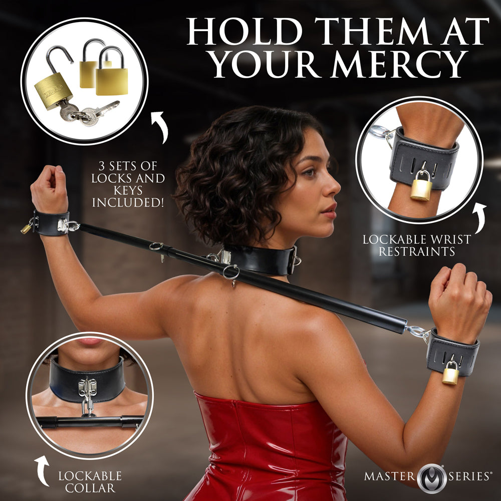 Master Series Spreader Bar with Collar – Black Metal