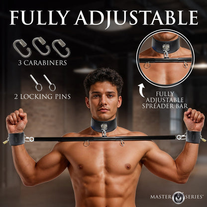 Master Series Spreader Bar with Collar – Black Metal