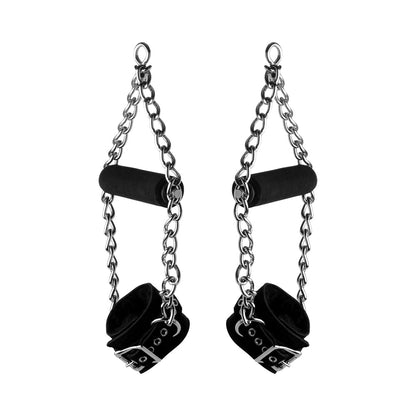 Strict Leather Fur Lined Nubuck Suspension Cuffs - Black