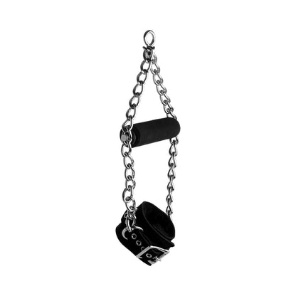 Strict Leather Fur Lined Nubuck Suspension Cuffs - Black
