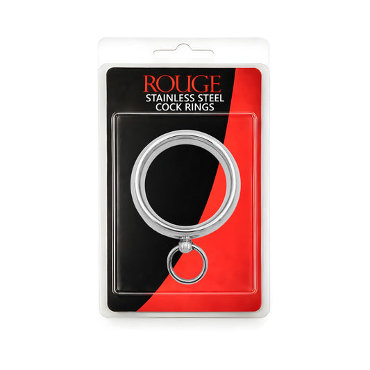 Rouge Stainless Steel Command Me Cock Ring 45mm - Silver