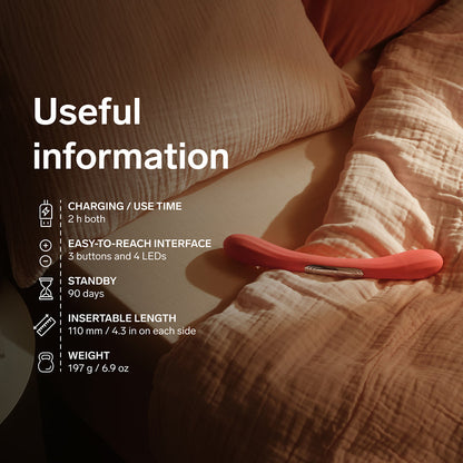 LELO BOOMERANG Dual-Sided Vibrator with 10 Settings – Hot Pink