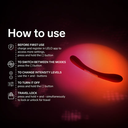 LELO BOOMERANG Dual-Ended Vibrator with Two Motors – Coral Red