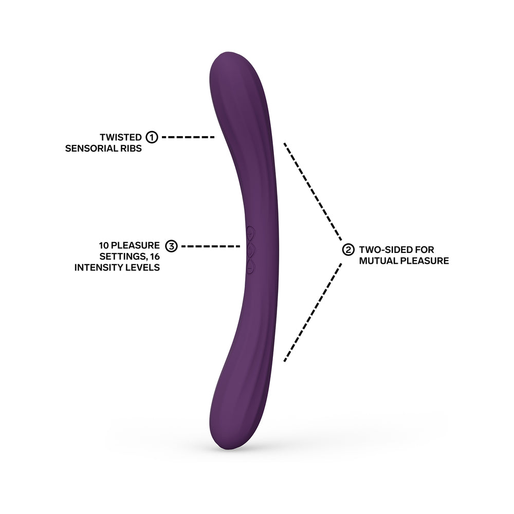 LELO BOOMERANG Dual-Sided Vibrating Device for Couples – Purple