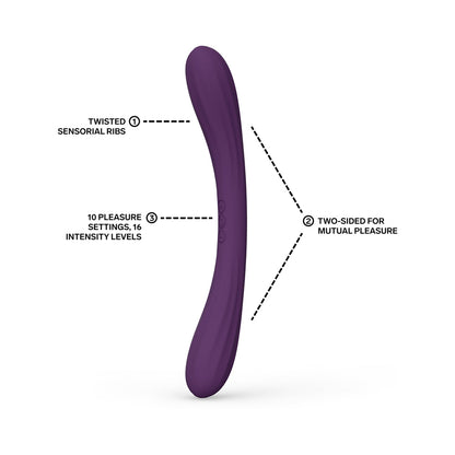 LELO BOOMERANG Dual-Sided Vibrating Device for Couples – Purple