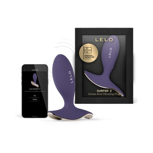 LELO Surfer 2 Unisex Vibrating Anal Plug – Cyber Purple