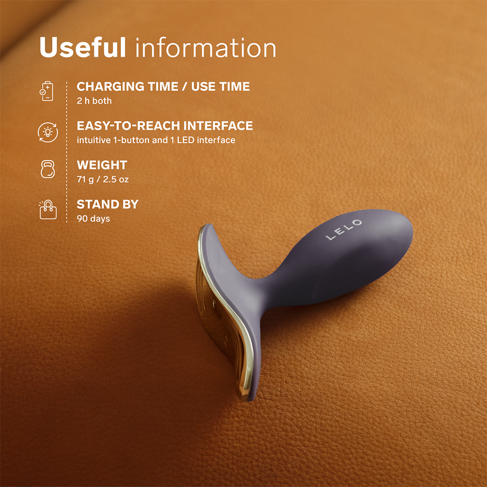 LELO Surfer 2 Unisex Vibrating Anal Plug – Cyber Purple