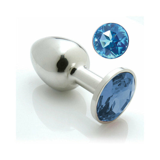 Pretty Plugs Large Blue Plug with Swarovski Crystals
