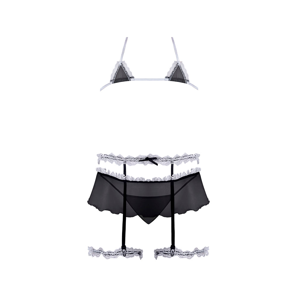 Magic Silk Sexy Time Frills & Thrills Queen Size Lingerie – Black