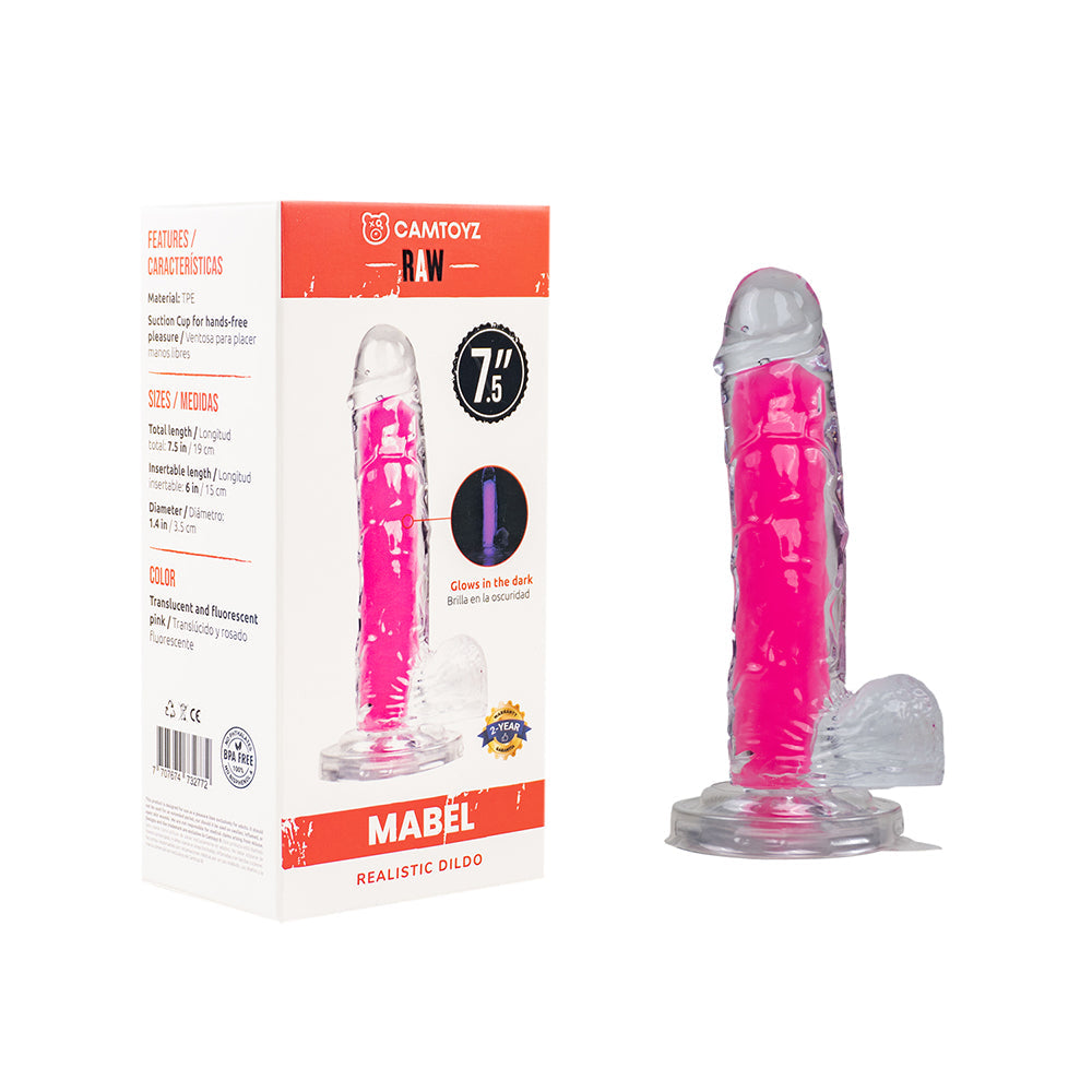 Camtoyz Realistic Raw Dildo Mabel - Pink - Ergonomic Design