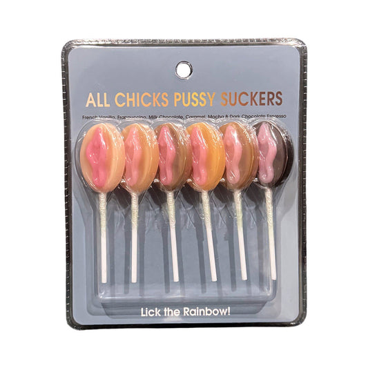 All Chicks Pussy Suckers 6pk – Assorted Flavors