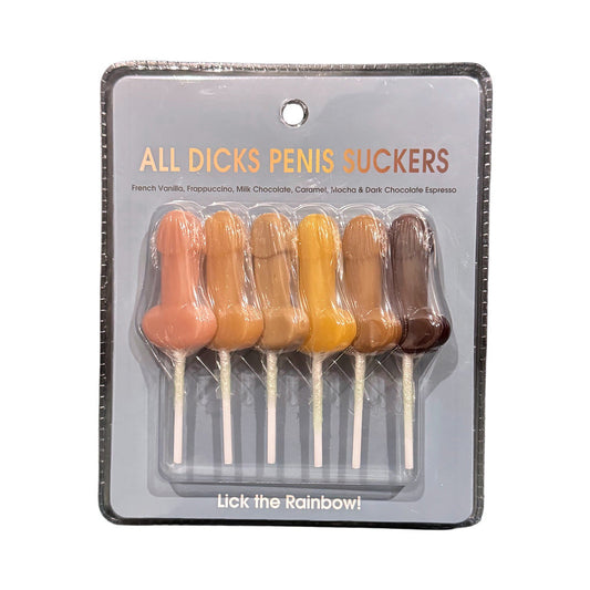 All Dicks Penis Suckers 6pk – Assorted Flavors