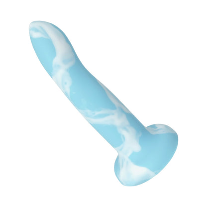 Adam & Eve Wonder Dildo – Non-Phallic Liquid Silicone Dildo – Blue & White