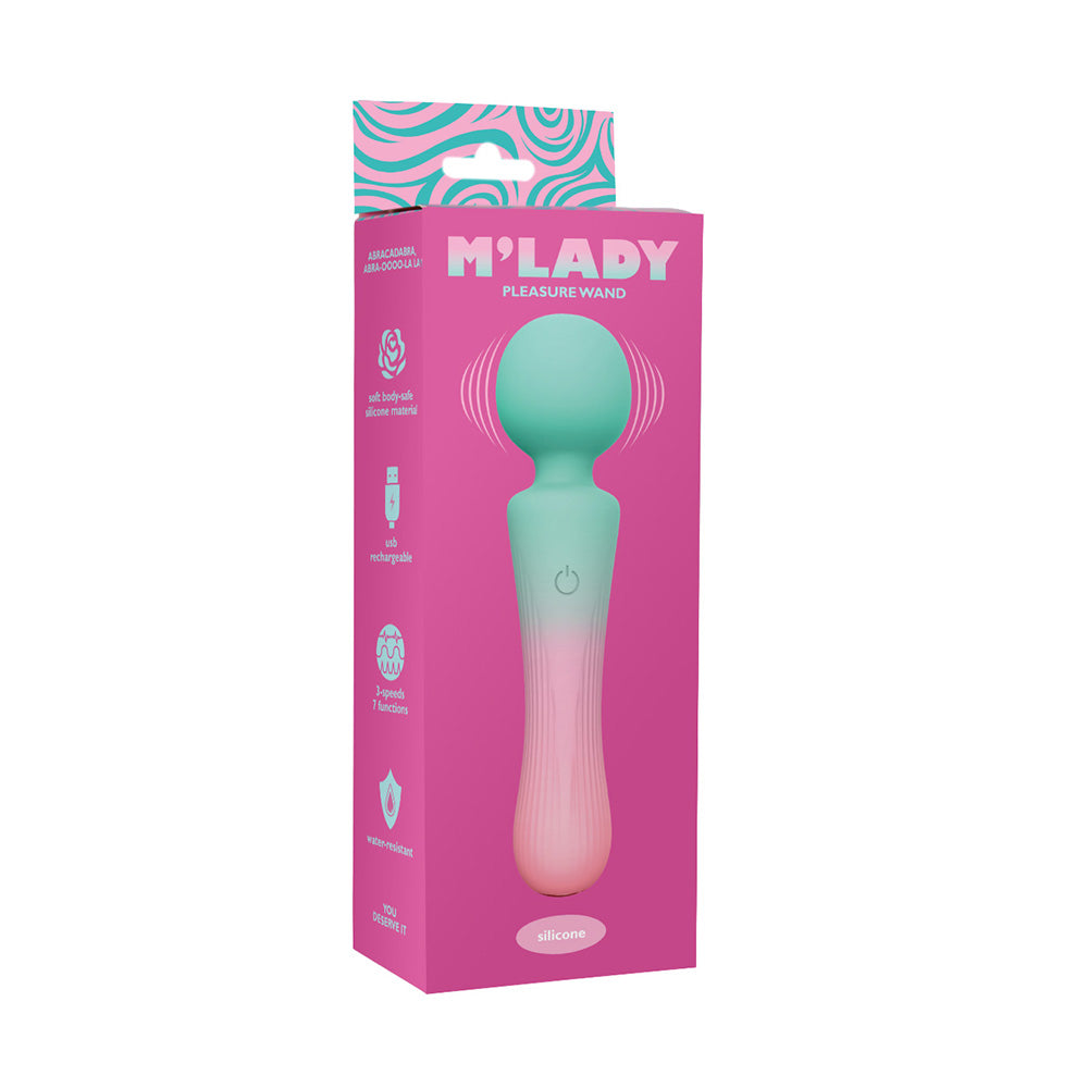 M''Lady Pleasure Wand Ombre Gradient – Multi-Color Vibrator