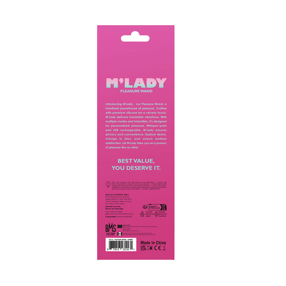 M''Lady Pleasure Wand Ombre Gradient – Multi-Color Vibrator