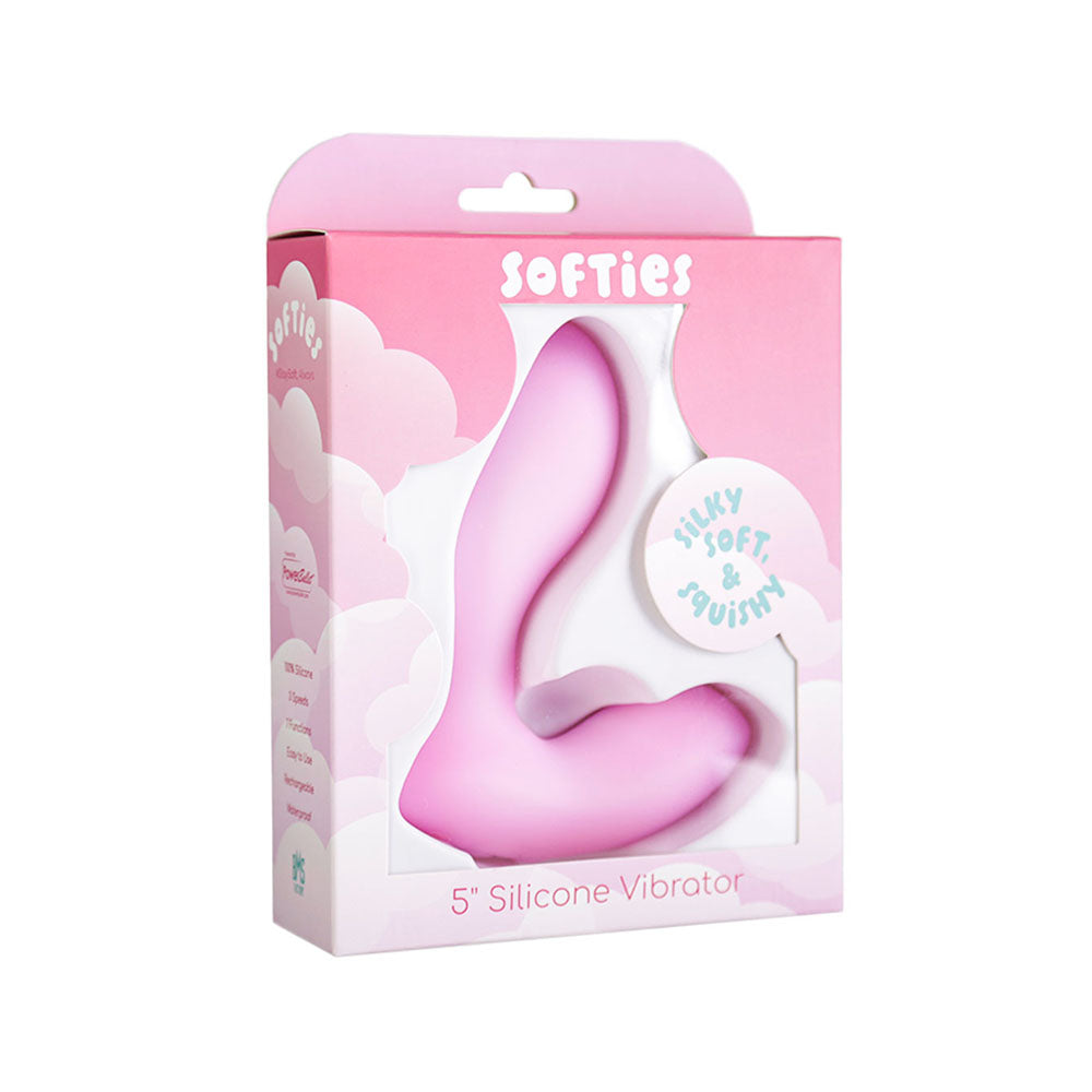 Softies Silicone Vibrator 5 in. – Light Pink
