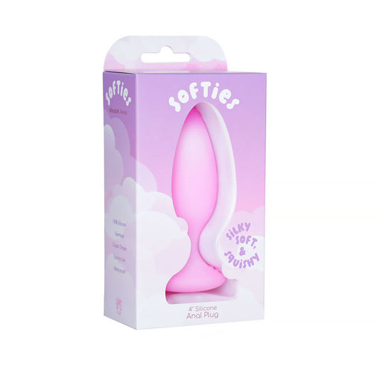 Softies Dual Layer Butt Plug 4 in. – Light Pink
