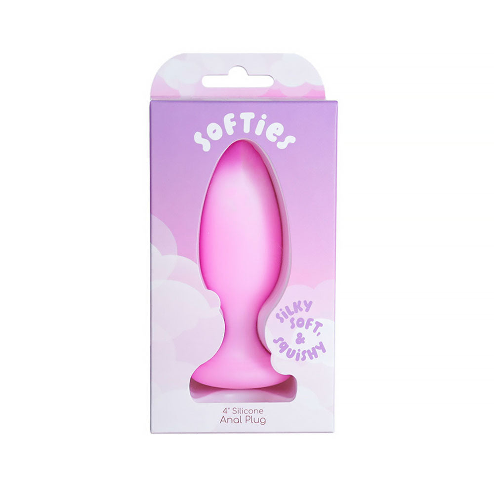 Softies Dual Layer Butt Plug 4 in. – Light Pink