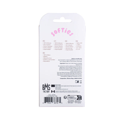 Softies Dual Layer Butt Plug 4 in. – Light Pink
