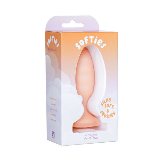 Softies Dual Layer Butt Plug 4 in. – Orange