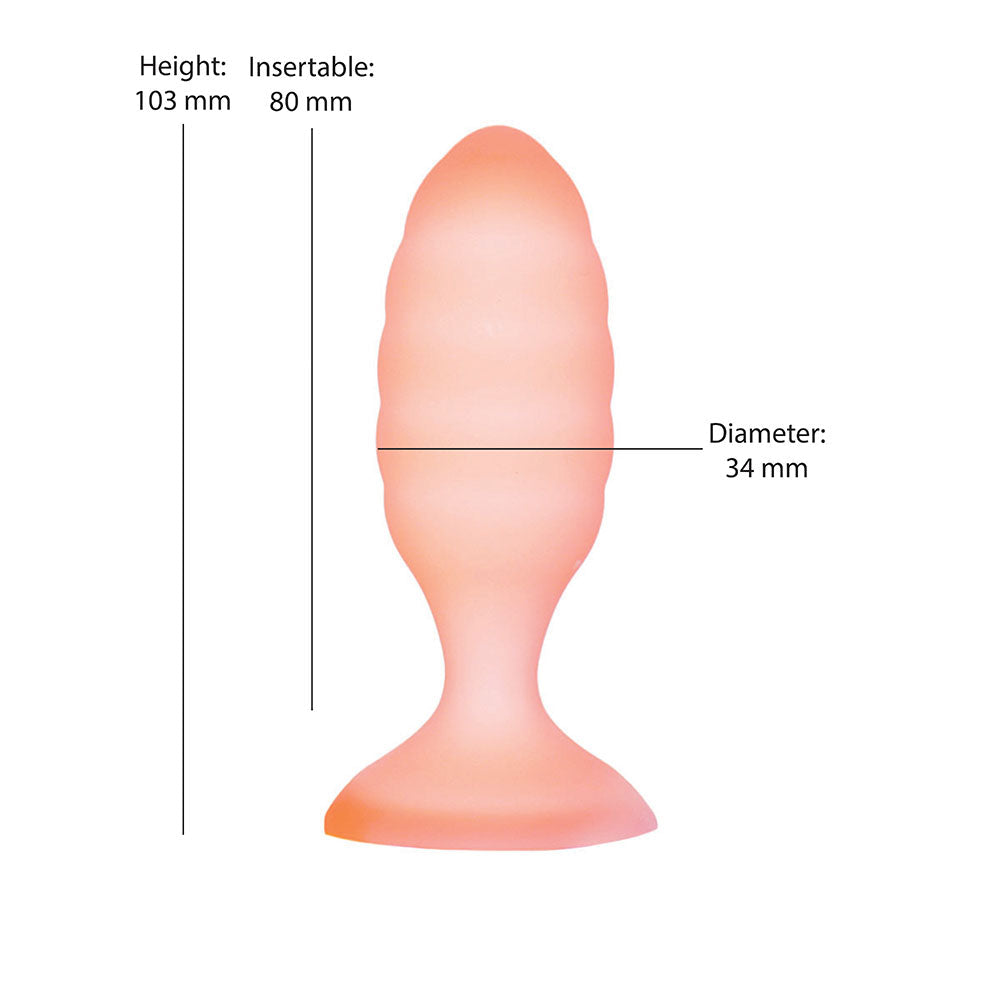 Softies Dual Layer Butt Plug 4 in. – Orange