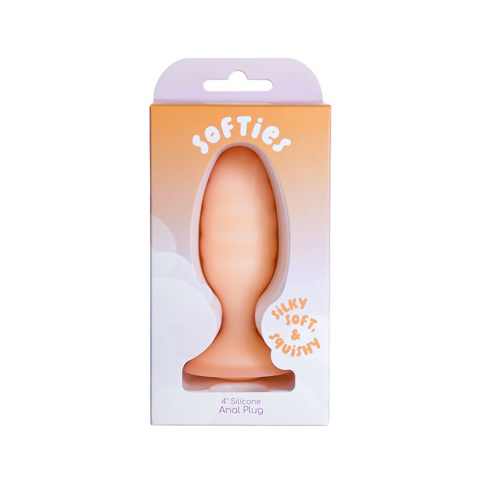 Softies Dual Layer Butt Plug 4 in. – Orange