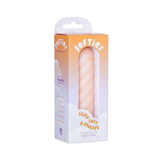 Softies Dual Layer Bullet 4 in. Vibrating Toy – Orange