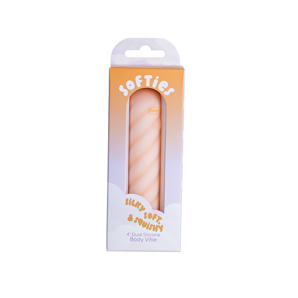 Softies Dual Layer Bullet 4 in. Vibrating Toy – Orange
