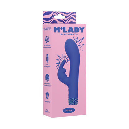 BMS M''Lady Bunny Vibrator - 6 in. - Blue