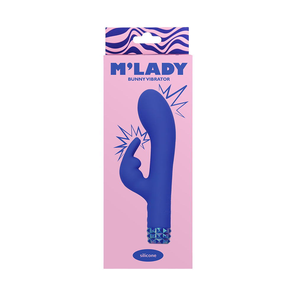 BMS M''Lady Bunny Vibrator - 6 in. - Blue