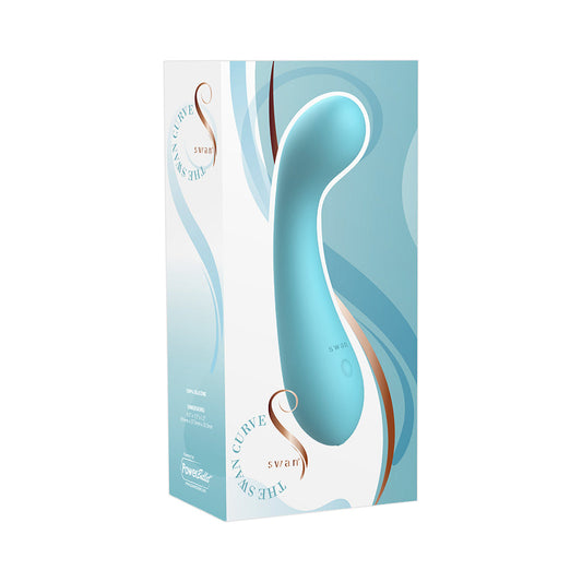 BMS The Swan Curve 6.5 in. Teal Vibrator