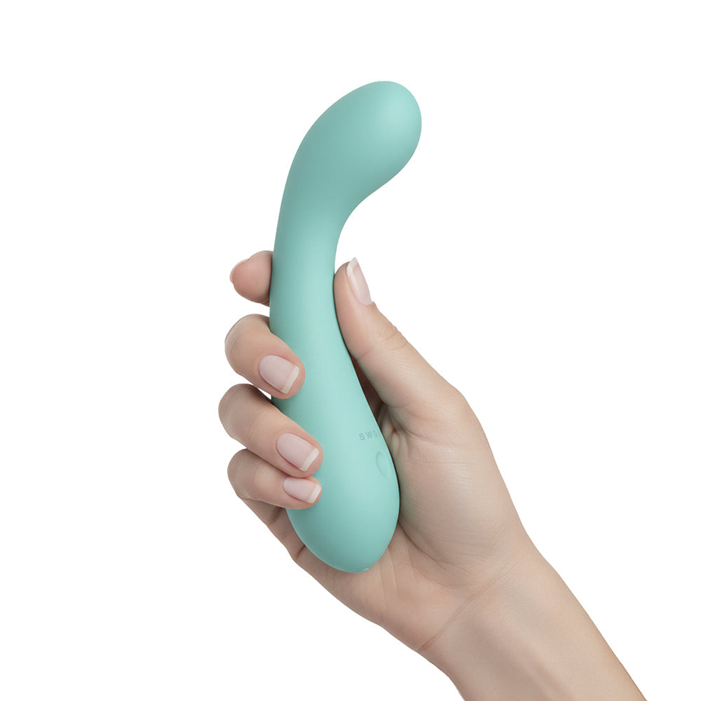 BMS The Swan Curve 6.5 in. Teal Vibrator