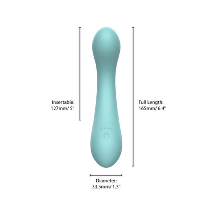 BMS The Swan Curve 6.5 in. Teal Vibrator