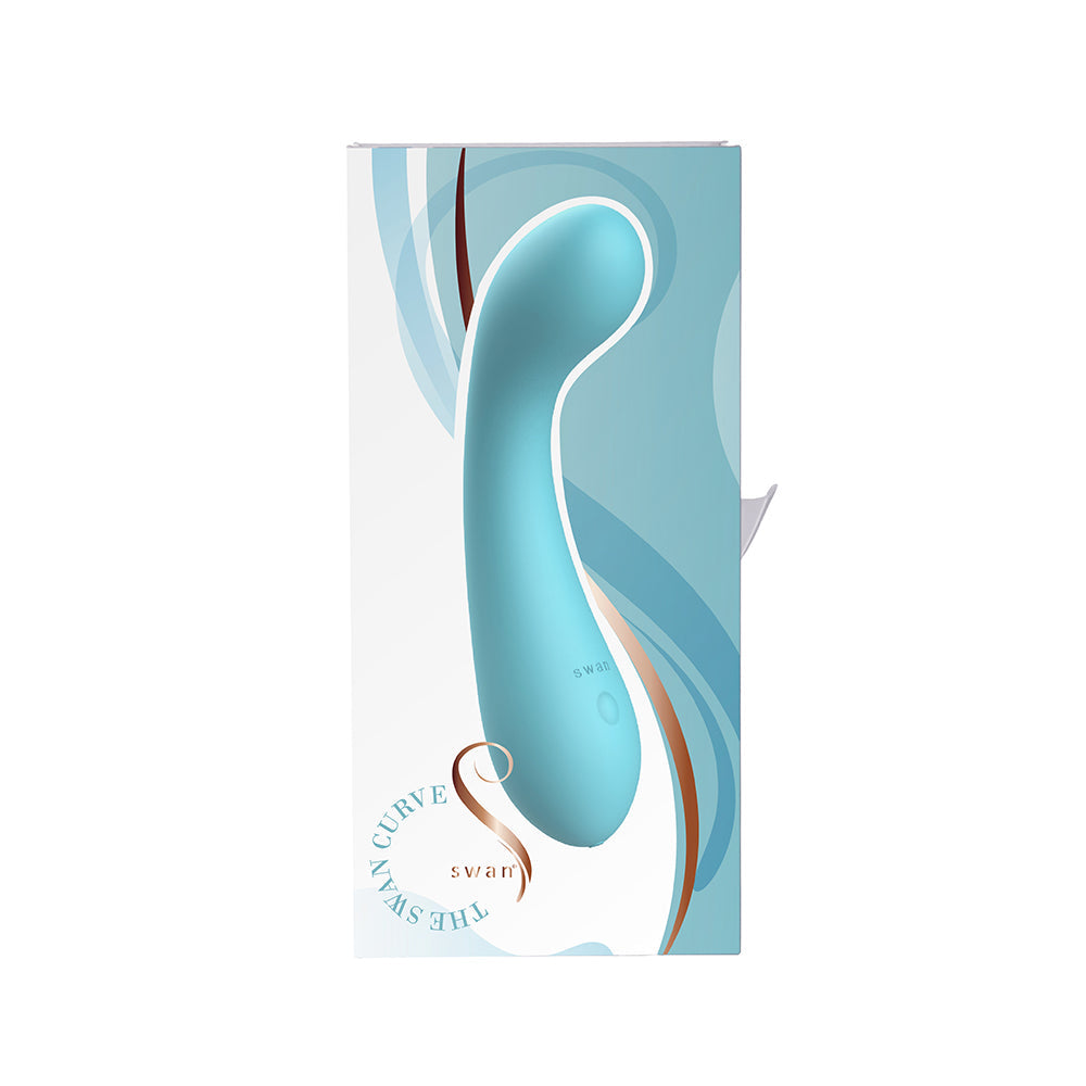 BMS The Swan Curve 6.5 in. Teal Vibrator